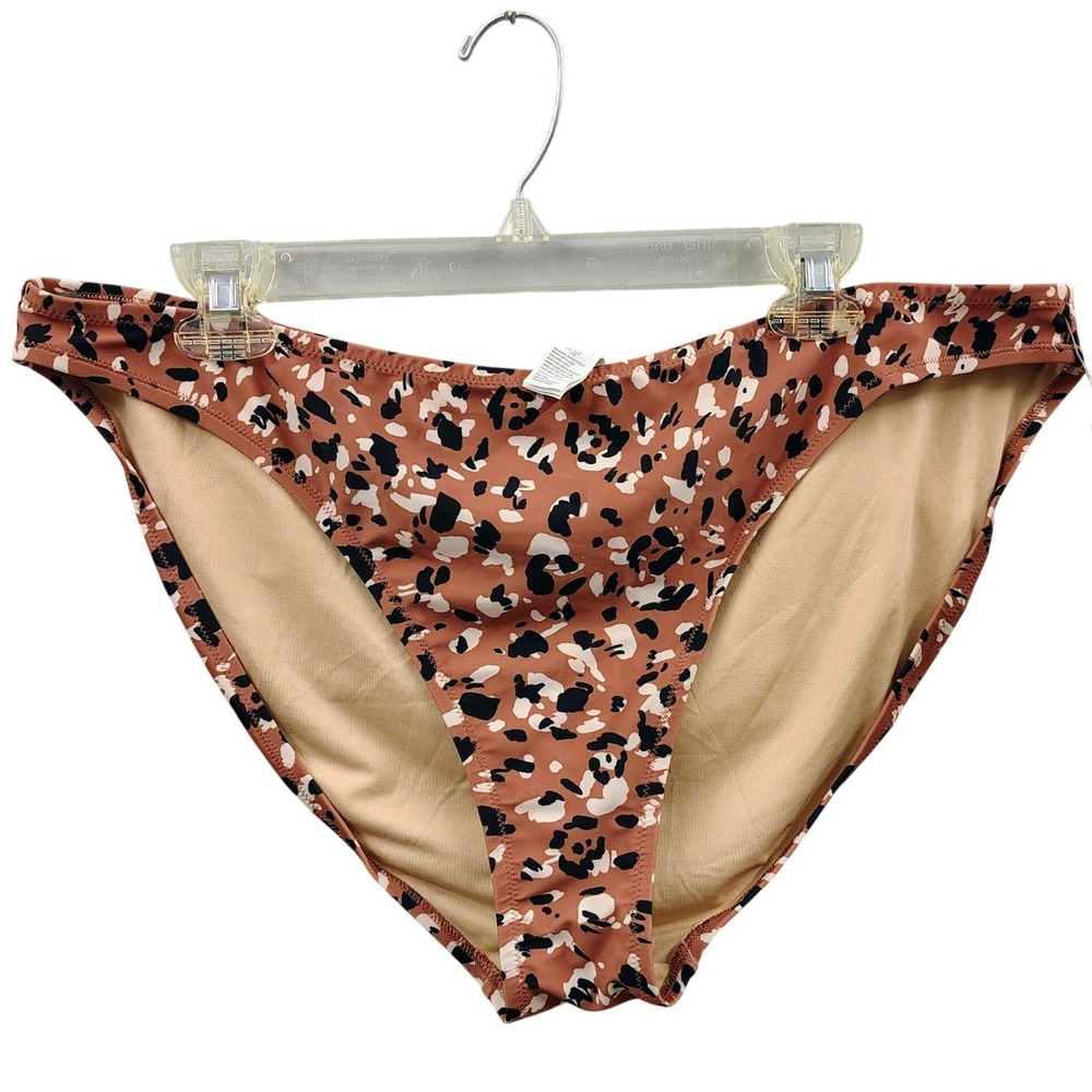 Old Navy Women High Cut Animal Print Bikini Bottom Leopard Plus Size XXL NWT